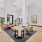 spacious clubhouse with columns and chandelier