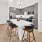 bright kitchen with island seating